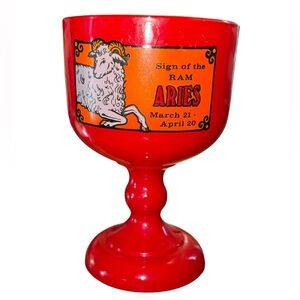 Red Aries Zodiac Goblet